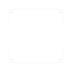 White thin line square frame element..