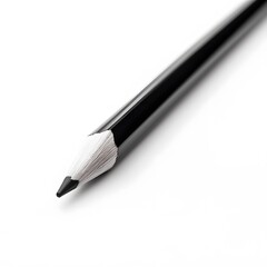 Black Pencil with Closeup, and White Background. (2)