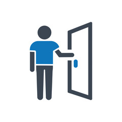 Person Entering Door Icon