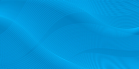 Abstract wave curve background in blue color. Stock vector 3D modern background for your design.