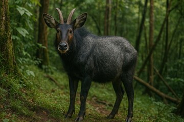 Fototapeta premium Majestic antelope in lush forest