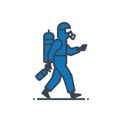 Hazmat Inspection Worker Icon