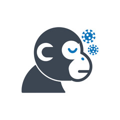 Primate Disease Vector Icon
