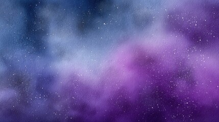 Dark, velvety indigo and purple watercolor texture, starry-night inspired with cloudy gradients 