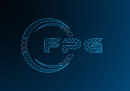 FPG low poly letter logo vector design. FPG lower poly logo design. Low poly logo.