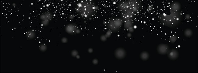 Obraz premium Falling white snowflakes background design