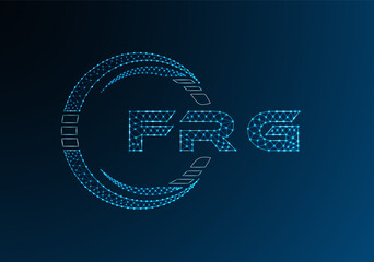 FRG low poly letter logo vector design. FRG lower poly logo design. Low poly logo.