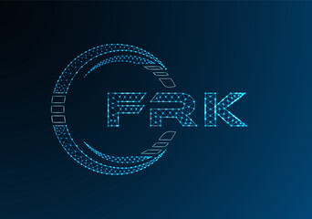 FRK low poly letter logo vector design. FRK lower poly logo design. Low poly logo.