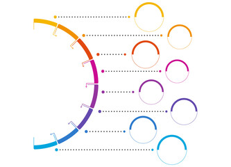 Infographic with 8 steps, process or options.