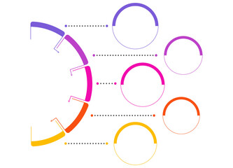 Infographic with 5 steps, process or options.