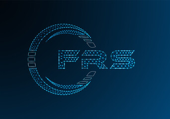 FRS low poly letter logo vector design. FRS lower poly logo design. Low poly logo.