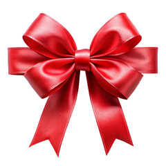 Naklejka premium red bow isolated on white