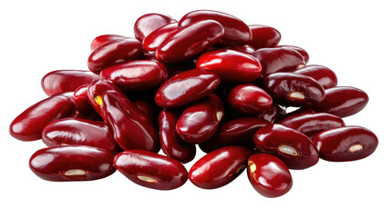 Ruby Harvest: A close-up shot captures a vibrant pile of red beans, each one a miniature gem of nature, gleaming under the light, offering a feast for the eyes and promising culinary delight.