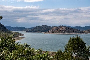 Lake and mountains in the springtime at Yliki-Greece.