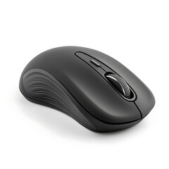 Ergonomic Wireless Computer Mouse on White Background