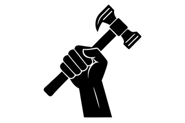 hand holding hammer