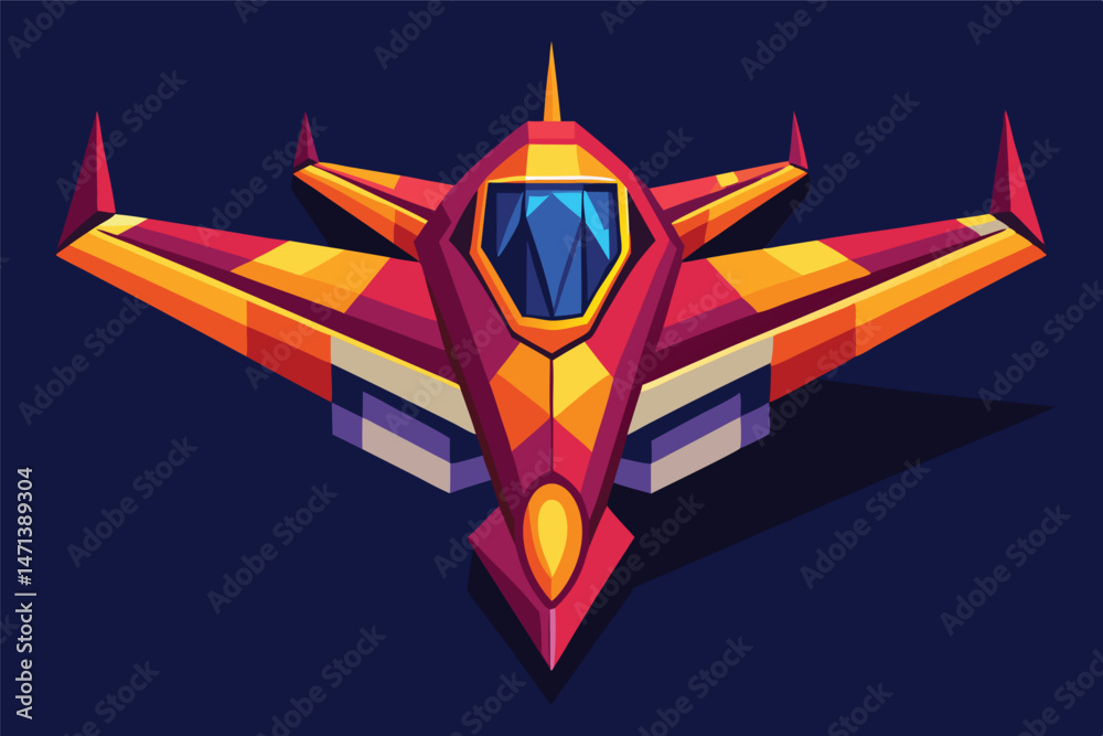 Poster Stylized vector logo design featuring vibrant colors and geometric shapes ideal for branding and creative projects