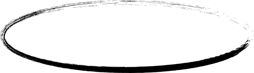 Oval frames brush painted, ink stamp, circle banner