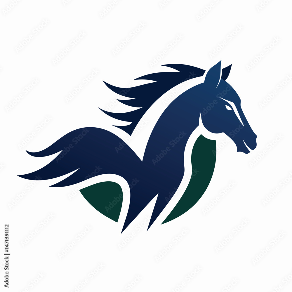 Aufkleber creative logo vector representation of a horse head featuring a modern and sleek design using warm c