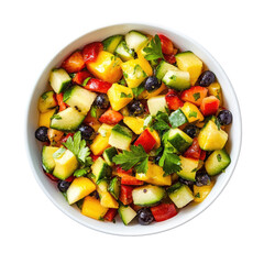 Colorful fruit and veggie salad