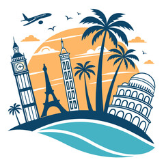 vector illustration for travel and tourism 