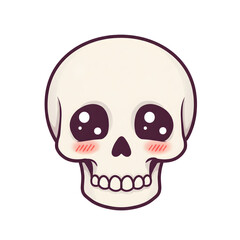 Fototapeta premium A skull with a red eye and a - Transparent Background