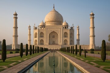 Obraz premium Iconic Indian marble mausoleum.