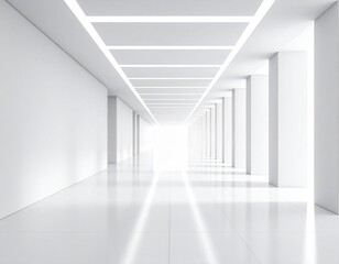 abstrack white corridor for background
