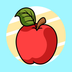 vector illustration of an apple