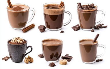 Obraz premium Variety of Chocolate Hot Drinks