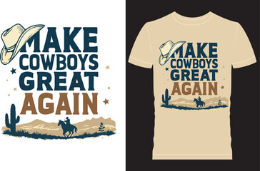 Western Cowboy T Shirt Design