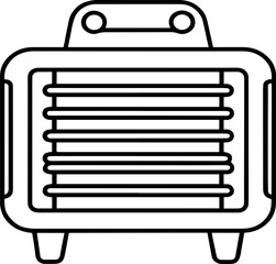 electric toaster outline vector illustration, line art