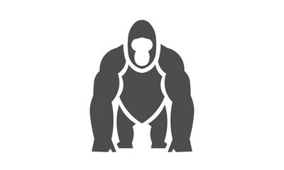 Strong Gorilla Logo – Minimalist Mascot for Gym or Sports Brand