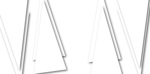 White background, geometric composition abstract. Abstract geometric design with white and black accents. white art paper with layer background. Triangle shape design.	