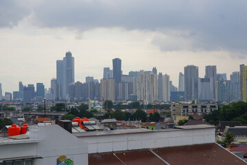 views of the Jakarta City skyscrapers