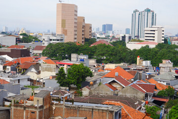 aerial view of the city jakarta