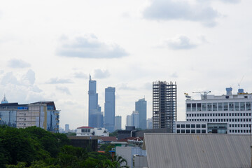 views of the Jakarta City skyscrapers