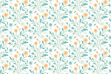 outline seamless textile sketch, trendy fashion floral repeat, hand drawn cotton flower print, one line pillow cover design, modern wrapping paper art texture, stylish nature inspired pattern