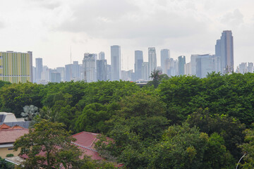 views of the Jakarta City skyscrapers