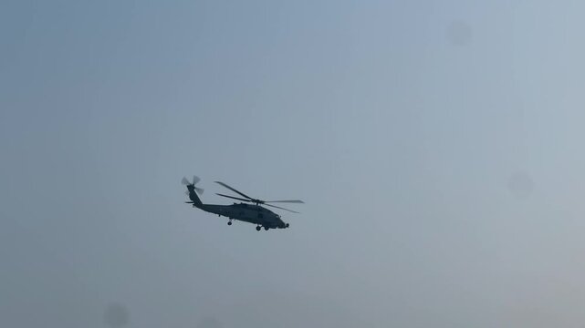 MH-60R SEAHAWK Indian navy Helicopter during mock drill