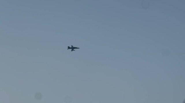 HAL Tejas flying in the sky for Navy day