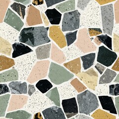 terrazzo floor old texture or polished stone for background