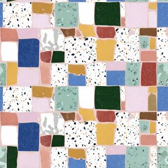 terrazzo floor old texture or polished stone for background