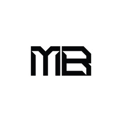 MB monogram logo design letter text name symbol monochrome logotype alphabet character simple logo
