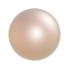 ピンクのパールの3DCGイラスト 一粒の真珠のビーズ