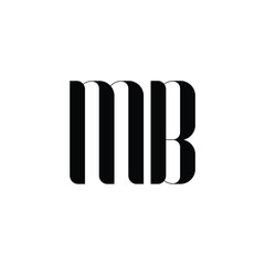 MB monogram logo design letter text name symbol monochrome logotype alphabet character simple logo
