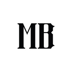MB monogram logo design letter text name symbol monochrome logotype alphabet character simple logo