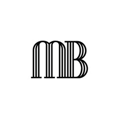 MB monogram logo design letter text name symbol monochrome logotype alphabet character simple logo