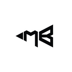 MB monogram logo design letter text name symbol monochrome logotype alphabet character simple logo