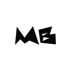 MB monogram logo design letter text name symbol monochrome logotype alphabet character simple logo
